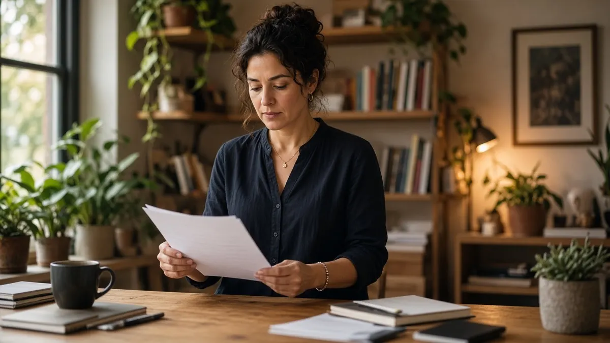 Small-business owner in an office